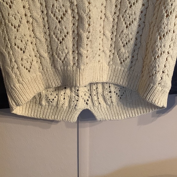 Gorgeous heart knit sweater cream & gold girls 10-12 - Picture 3 of 13